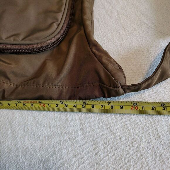 Ameribag Crossbody Shoulder Bag Small Brown Nylon Adjustable Strap Travel Purse - Picture 8 of 8